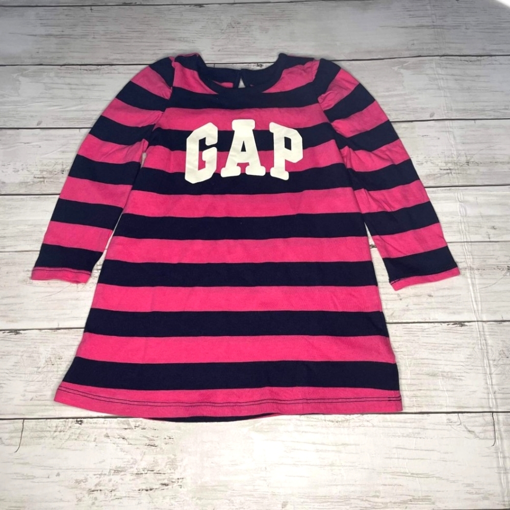 GAP Pink & Blue Striped Dress